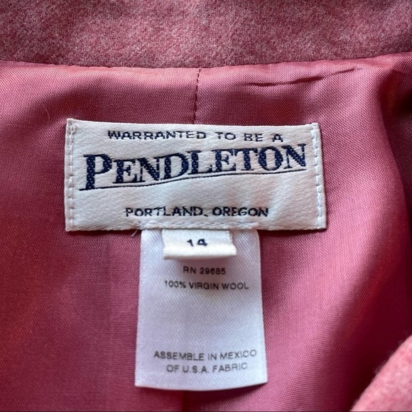 Pendleton Blazer Jacket Pink Size 14 Oversized Wool Barbie Statement colorful - Picture 6 of 10